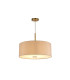 Baymont Antique Brass E27 Single Pendant With 50cm x 20cm Dual Faux Silk Shade Nude Beige/Moonlight-4
