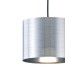 Black Ceiling Pendant 1 Light E27 with 200 x 150mm Metallic Chrome Cylinder Shade, c, w Ceiling Bracket - 5