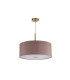 Baymont Antique Brass E27 Single Pendant With 50cm x 20cm Dual Faux Silk Shade Taupe/Halo Gold-5