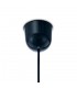 Black Ceiling Pendant 1 Light E27 with 200 x 150mm Metallic Chrome Cylinder Shade, c, w Ceiling Bracket - 6