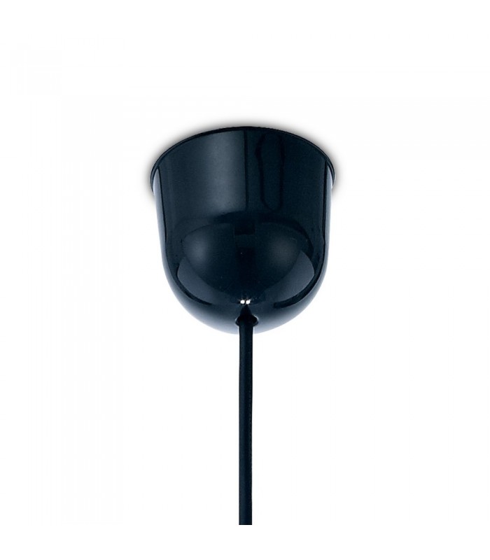 Black Ceiling Pendant 1 Light E27 with 200 x 150mm Metallic Chrome Cylinder Shade, c, w Ceiling Bracket - 6