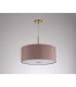 Baymont Antique Brass E27 Single Pendant With 50cm x 20cm Dual Faux Silk Shade Taupe/Halo Gold-14