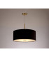 Baymont Antique Brass E27 Single Pendant With 50cm x 20cm Dual Faux Silk Shade Black/Green Olive-2