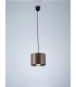 Black Ceiling Pendant 1 Light E27 with 200 x 150mm Metallic Bronze Cylinder Shade, c, w Ceiling Bracket - 2