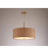 Baymont Antique Brass E27 Single Pendant With 50cm x 20cm Dual Faux Silk Shade Antique Gold/Ruby-2