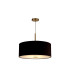 Baymont Antique Brass E27 Single Pendant With 50cm x 20cm Dual Faux Silk Shade Black/Green Olive-4