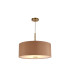 Baymont Antique Brass E27 Single Pendant With 50cm x 20cm Dual Faux Silk Shade Antique Gold/Ruby-4