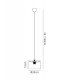 Black Ceiling Pendant 1 Light E27 with 200 x 150mm Metallic Bronze Cylinder Shade, c, w Ceiling Bracket - 3