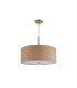 Baymont Antique Brass E27 Single Pendant With 50cm x 20cm Dual Faux Silk Shade Antique Gold/Ruby-5