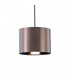 Black Ceiling Pendant 1 Light E27 with 200 x 150mm Metallic Bronze Cylinder Shade, c, w Ceiling Bracket - 4
