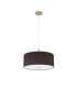 Baymont Antique Brass E27 Single Pendant With 50cm x 20cm Faux Silk Shade Black/White Laminate-5