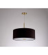 Baymont Antique Brass E27 Single Pendant With 50cm x 20cm Dual Faux Silk Shade Black/Green Olive-14