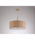 Baymont Antique Brass E27 Single Pendant With 50cm x 20cm Dual Faux Silk Shade Antique Gold/Ruby-14