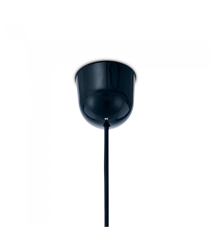 Black Ceiling Pendant 1 Light E27 with 200 x 150mm Metallic Bronze Cylinder Shade, c, w Ceiling Bracket - 6