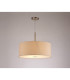 Baymont Satin Nickel E27 Single Pendant With 50cm Dual Faux Silk Shade Nude Beige/Moonlight-2