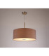 Baymont Satin Nickel E27 Single Pendant With 50cm Dual Faux Silk Shade Taupe/Halo Gold-2