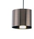 Black Ceiling Pendant 1 Light E27 with 200 x 150mm Metallic Gun Metal Cylinder Shade, c, w Ceiling Bracket - 5