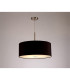 Baymont Satin Nickel E27 Single Pendant With 50cm Dual Faux Silk Shade Black/Green Olive-2