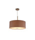 Baymont Satin Nickel E27 Single Pendant With 50cm Dual Faux Silk Shade Taupe/Halo Gold-4