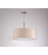 Baymont Satin Nickel E27 Single Pendant With 50cm Dual Faux Silk Shade Nude Beige/Moonlight-14