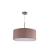 Baymont Satin Nickel E27 Single Pendant With 50cm Dual Faux Silk Shade Taupe/Halo Gold-5