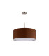Baymont Satin Nickel E27 Single Pendant With 50cm Dual Faux Silk Shade Raw Cocoa/Grecian Bronze-5