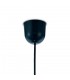 Black Ceiling Pendant 1 Light E27 with 200 x 150mm Metallic Gun Metal Cylinder Shade, c, w Ceiling Bracket - 6