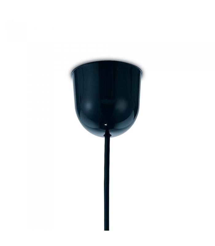 Black Ceiling Pendant 1 Light E27 with 200 x 150mm Metallic Gun Metal Cylinder Shade, c, w Ceiling Bracket - 6