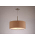 Baymont Satin Nickel E27 Single Pendant With 50cm Dual Faux Silk Shade Antique Gold/Ruby-2