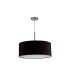 Baymont Satin Nickel E27 Single Pendant With 50cm Dual Faux Silk Shade Black/Green Olive-5