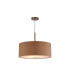 Baymont Satin Nickel E27 Single Pendant With 50cm Dual Faux Silk Shade Antique Gold/Ruby-4