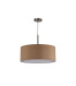 Baymont Satin Nickel E27 Single Pendant With 50cm Dual Faux Silk Shade Antique Gold/Ruby-5