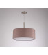 Baymont Satin Nickel E27 Single Pendant With 50cm Dual Faux Silk Shade Taupe/Halo Gold-14