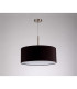 Baymont Satin Nickel E27 Single Pendant With 50cm Dual Faux Silk Shade Black/Green Olive-14