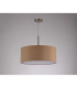 Baymont Satin Nickel E27 Single Pendant With 50cm Dual Faux Silk Shade Antique Gold/Ruby-14