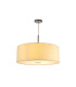 Baymont Polished Chrome E27 Single Pendant With 60cm x 22cm Faux Silk Shade Ivory Pearl/White Laminate-4