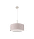 Baymont Satin Nickel E27 Single Pendant With 50cm Faux Silk Shade Grey/White Laminate-5