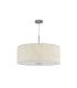 Baymont Polished Chrome E27 Single Pendant With 60cm x 22cm Faux Silk Shade Ivory Pearl/White Laminate-5