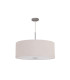 Baymont Polished Chrome E27 Single Pendant With 60cm x 22cm Dual Faux Silk Shade Nude Beige/Moonlight-5