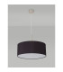 Baymont Satin Nickel E27 Single Pendant With 50cm Faux Silk Shade Black/White Laminate-14