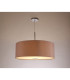 Baymont Polished Chrome E27 Single Pendant With 60cm x 22cm Dual Faux Silk Shade Taupe/Halo Gold-2