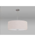 Baymont Polished Chrome E27 Single Pendant With 60cm x 22cm Dual Faux Silk Shade Nude Beige/Moonlight-14