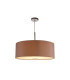 Baymont Polished Chrome E27 Single Pendant With 60cm x 22cm Dual Faux Silk Shade Taupe/Halo Gold-4