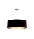 Baymont Polished Chrome E27 Single Pendant With 60cm x 22cm Dual Faux Silk Shade Black/Green Olive-4
