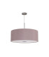 Baymont Polished Chrome E27 Single Pendant With 60cm x 22cm Dual Faux Silk Shade Taupe/Halo Gold-5
