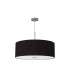 Baymont Polished Chrome E27 Single Pendant With 60cm x 22cm Dual Faux Silk Shade Black/Green Olive-5