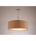 Baymont Polished Chrome E27 Single Pendant With 60cm x 22cm Dual Faux Silk Shade Antique Gold/Ruby-2