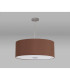 Baymont Polished Chrome E27 Single Pendant With 60cm x 22cm Dual Faux Silk Shade Raw Cocoa/Grecian Bronze-14