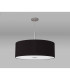 Baymont Polished Chrome E27 Single Pendant With 60cm x 22cm Dual Faux Silk Shade Black/Green Olive-14