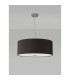 Baymont Polished Chrome E27 Single Pendant With 60cm x 22cm Faux Silk Shade Black/White Laminate-14
